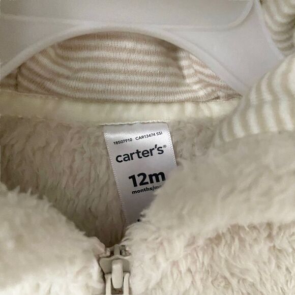 NWT Carter's Hoodie Jacket in Unisex Size 12 Months - Picture 6 of 7